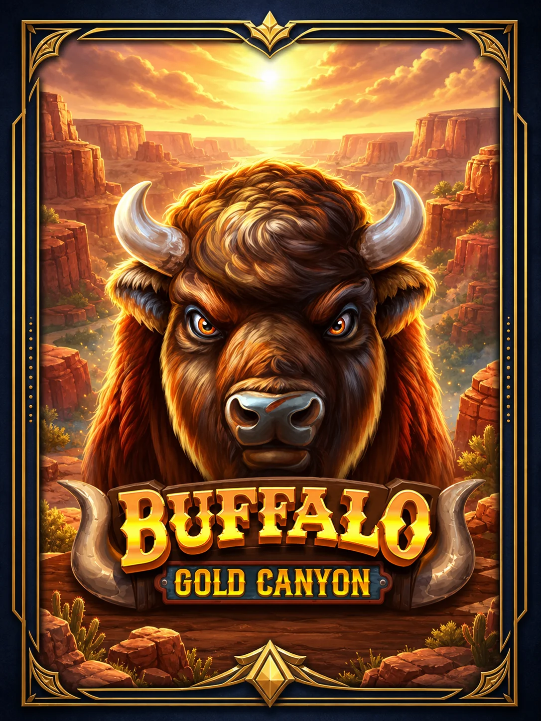 Buffalo Gold Canyon slot - Wild West canyon reels with stacked wild multipliers